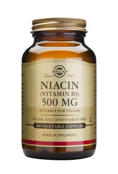 Solgar Niacin (Vitamin B3) 500 mg, 100 Vegetable Capsules