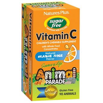 Natures Plus Animal Parade Sugar Free Vitamin C Children'S Chewable - Orange Juice Flavor 90 Tablets