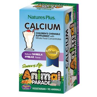 Natures Plus Animal Parade Calcium Childrens Chewable - Vanilla Sundae Flavor 90's