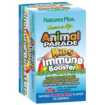 Natures Plus Animal Parade Kids Immune Booster Chewable - Tropical Berry Flavor 90 Tablets