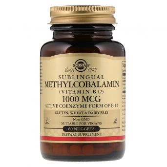 Solgar Methylcobalamin (Vitamin B12) 1000 Mcg 60 Nuggets