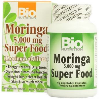 Bio Nutrition, Moringa Super Food, 5,000 Mg, 60 Vegetable Capsules