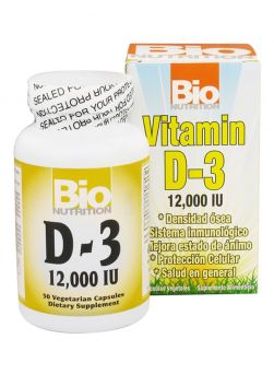 Bio Nutrition D3 12000 IU Vegi-Caps, 50 pcs
