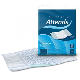 Attends Cover-Dri Plus Disposable Bed/Chair Pads - 80x170cm (Pack of 30)