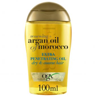 Ogx, Hair Oil, Renewing+ Argan Oil Of Morocco, Extra Penetrating Oil, Dry & Coarse Hair Types, 100ml