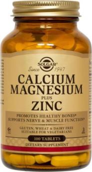 Solgar Calcium Magnesium Plus Zinc Tablets - Pack of 100