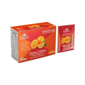 Sunshine Nutrition Effervescent Vitamin C 1000 Mg Powder Orange Flavor