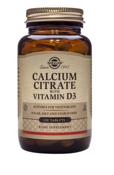Solgar Calcium Citrate With Vitamin D3 120 Tablets