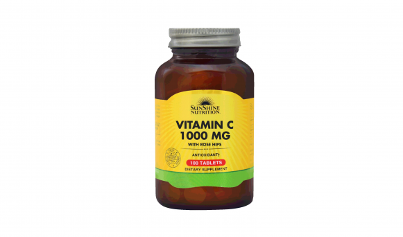 Sunshine Nutrition Vitamin C 1000 Mg With Rosehips 100 Tablets