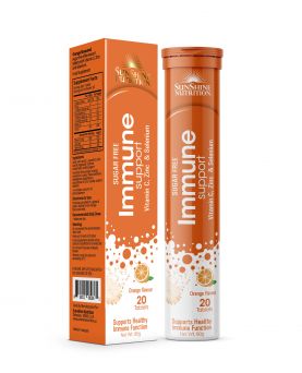 Sunshine NUTRITION Immune Support Effervescent Orange Tabs, 20's