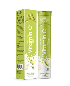 Sunshine NUTRITION Vitamin C 1000mg Effervescent Lemon, 20 Tablets