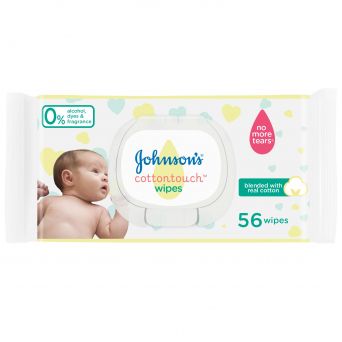 Johnson's Newborn Baby Wipes - Cottontouch, Extra Sensitive Pack Of 56 Wipes
