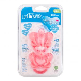 Dr Browns One-Piece Silicone Pacifier Pink