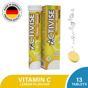 Activise Calcium + Vitamin C Effervescent Tablets Lemon 13'S
