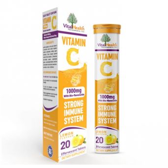 Vital Health Vitamin C 1000Mg With Bio-Flavonoids Lemon Effervescent 20'S