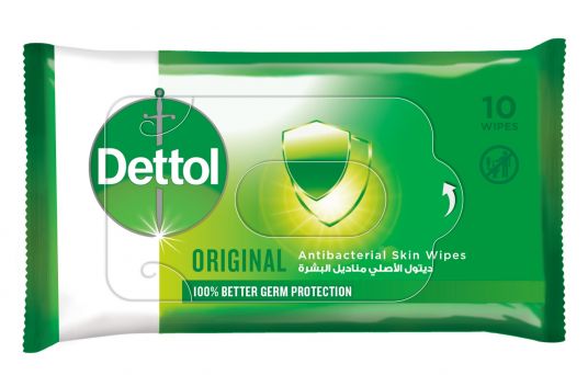 Dettol 2 In 1 Antibacterial Wipes Original 20'S