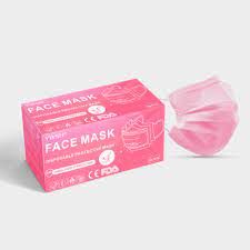 Disposable Face Mask Pink 50's - OUT OF STOCK
