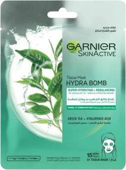 Garnier Skinactive Green Tea Hydrating Face Tissue Mask For Normal To Oily Skin 32gr