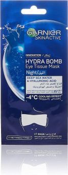 Garnier Skinactive Night Eye Tissue Mask With Deep Sea Water & Hyaluronic Acid For Tired Eyelids 6gr