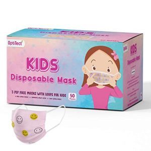 Kids Disposable Face Mask Pink 50's