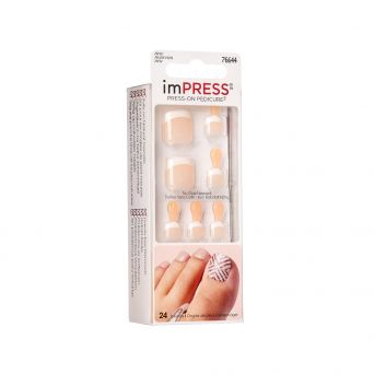 Kiss Impress Press On Pedicure Bipt012C High Tide