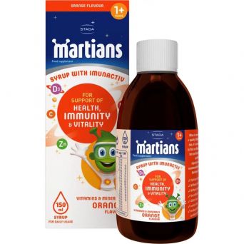 Martians Syrup With Imunactiv Orange 150ml