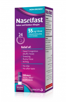 Naselfast 55 micrograms/dose, Nasal Spray Suspension