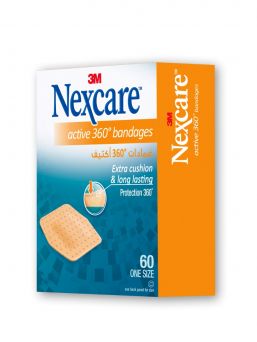 Nexcare Active Bandages, 23.8 x 28.6 mm, 556-24DP, 60's