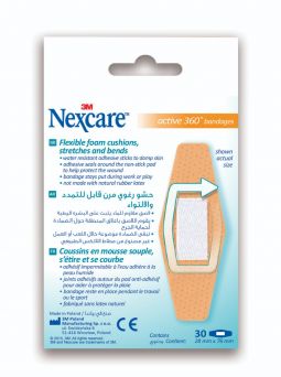 Nexcare Active Bandages, 28 x 76 mm, 572-30DP, 30's