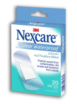 Nexcare Clear Waterproof Bandages, CWP-20, 20's