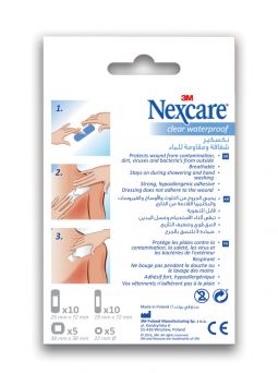 Nexcare Clear Waterproof Bandages, CWP-30, 30's