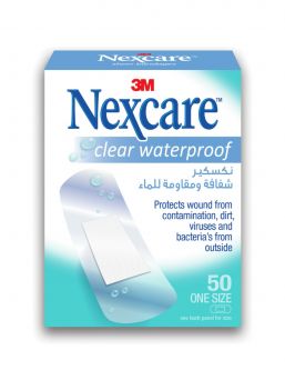 Nexcare Clear Waterproof Bandages, CWP-50, 50's