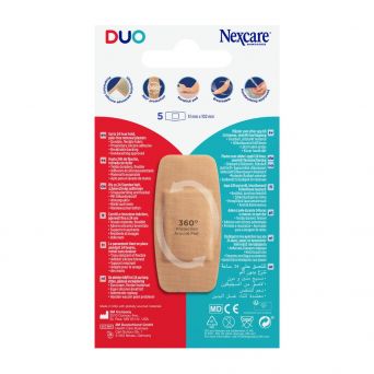 Nexcare Duo Plaster Maxi, 51 mm X 102 mm, 5's