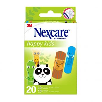 Nexcare Happy Kids Animals Bandage, Assorted, N0920AN, 20's