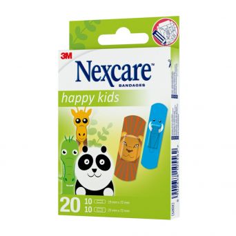 Nexcare Happy Kids Animals Bandage, Assorted, N0920AN, 20's