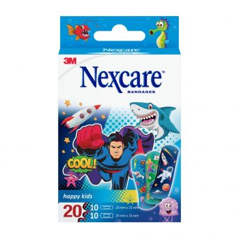 Nexcare Happy Kids Plasters Cool, Assorted, 20's