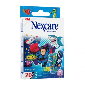 Nexcare Happy Kids Plasters Cool, Assorted, 20's