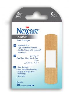 Nexcare Heavy Duty Flexible Fabric Bandages, 665-30 One Size, 30's