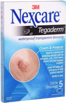 Nexcare Tegaderm Film, T1012, 10cm X 12Cm, 5's