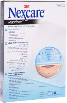 Nexcare Tegaderm Film, T1012, 10cm X 12Cm, 5's