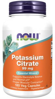 Now Potassium Citrate 99Mg Vegetable Capsule 180'S