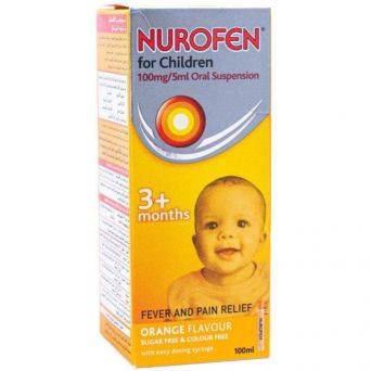 Nurofen For Children 100Mg/5Ml Suspension 100ml fever 