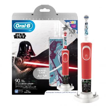 Oral-B D 100.414 2 Kids Electric Toothbrush Star Wars, with travel case special edition