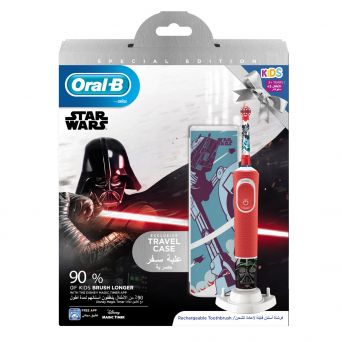 Oral-B D 100.414 2 Kids Electric Toothbrush Star Wars, with travel case special edition