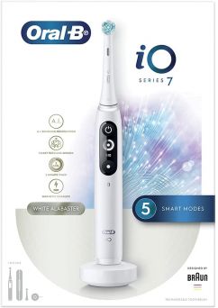 Oral-B iO Series 7 Electric Toothbrush, White Alabaster