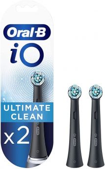 Oral-B iO Ultimate Clean Black Toothbrush Heads - Pack of 2