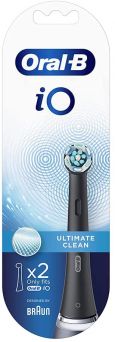 Oral-B iO Ultimate Clean Black Toothbrush Heads - Pack of 2