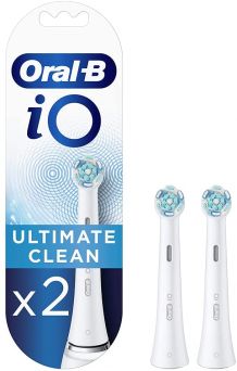 Oral-B iO Ultimate Clean White Toothbrush Heads - Pack of 2