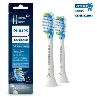 Philips Sonicare C3 Plaque Control Brush Heads 2'S White Hx9042/17