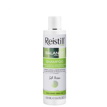 Reistill Balance SOS Program normalizing and sebum-regulating shampoo with silk protein for greasy hair, 250 ml bottle